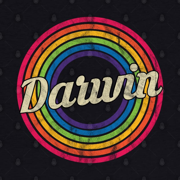 Darwin - Retro Rainbow Faded-Style by MaydenArt